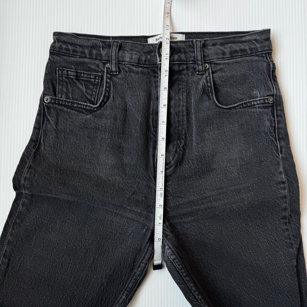 Reformation Liza Jeans 28 Black Sustainable Organic Denim Capsule Ecotone Europe - Picture 9 of 16